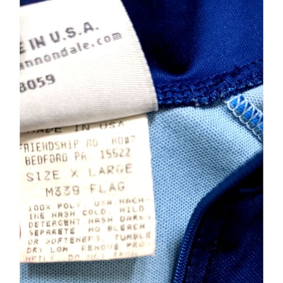 Men's Cannondale Cycling Pullover Zip Jersey Shirt XL Red White Blue USA Flag - Picture 7 of 7